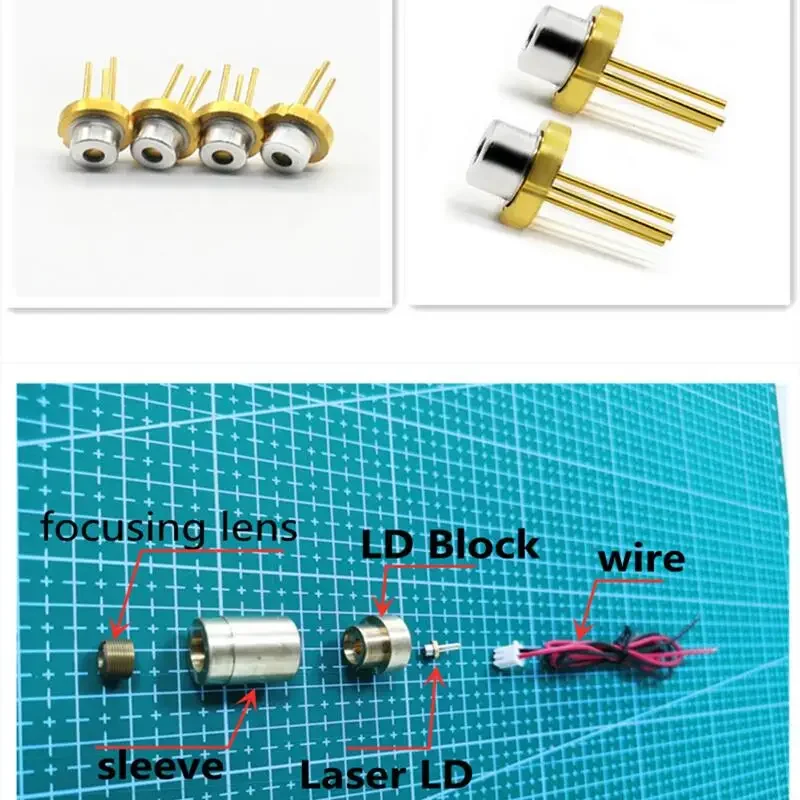 1PC638nm Red Laser Diode 168, ZN-LDR-007 Module, DIY Optics Sensor, LED Light Emitting Tube, Electronic Design Tool