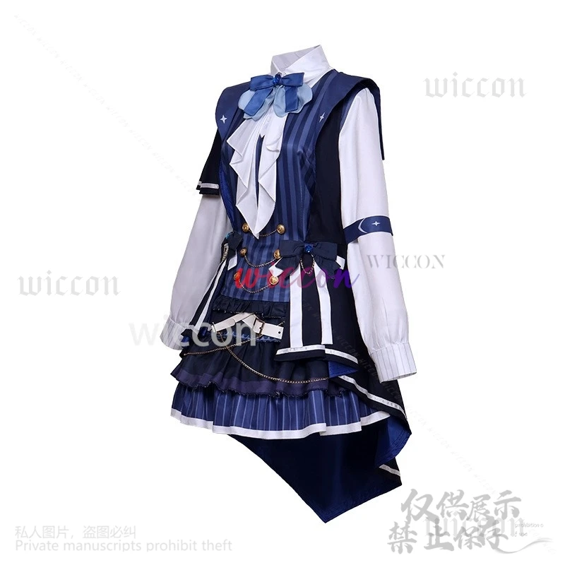 Anime Vtuber Cosplay YouTuber Blanche Fleur Costume Dress Halloween Lolita Gothic Vampire Suit Wigs For Woman Girls Customized