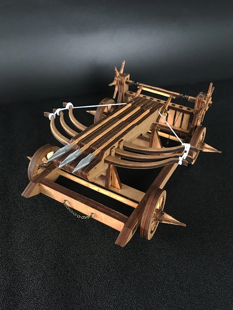 Ancient Chinese Three Kingdoms chariot Zhuge Liang chariot model wood handmade DIY ornaments