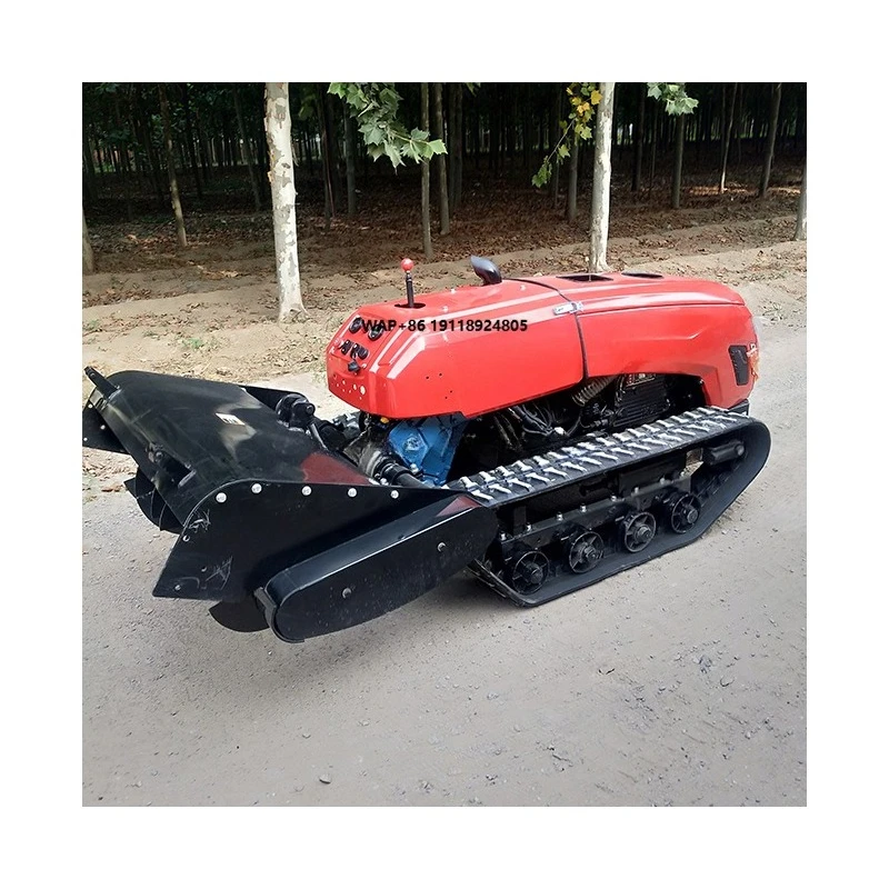Rubber Track Electric Mini Crawler Tractor Agricultural Rotary Tiller Cultivator Farm Garden Tiller