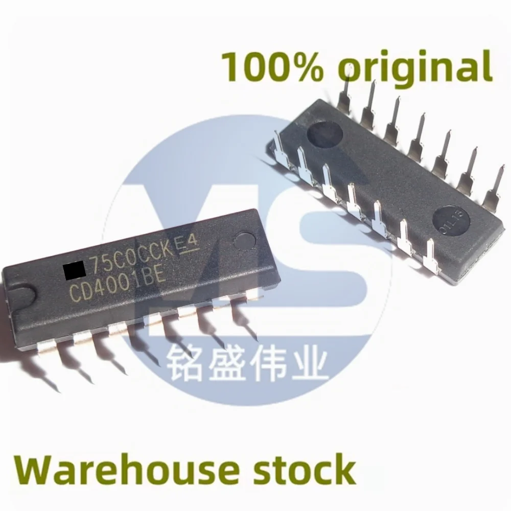 10 قطعة 100% جديد CD4001BE CD4001 الإدراج المباشر DIP-14 رباعية 2 المدخلات أو لا بوابة المنطق رقاقة في المخزون البيع المباشر