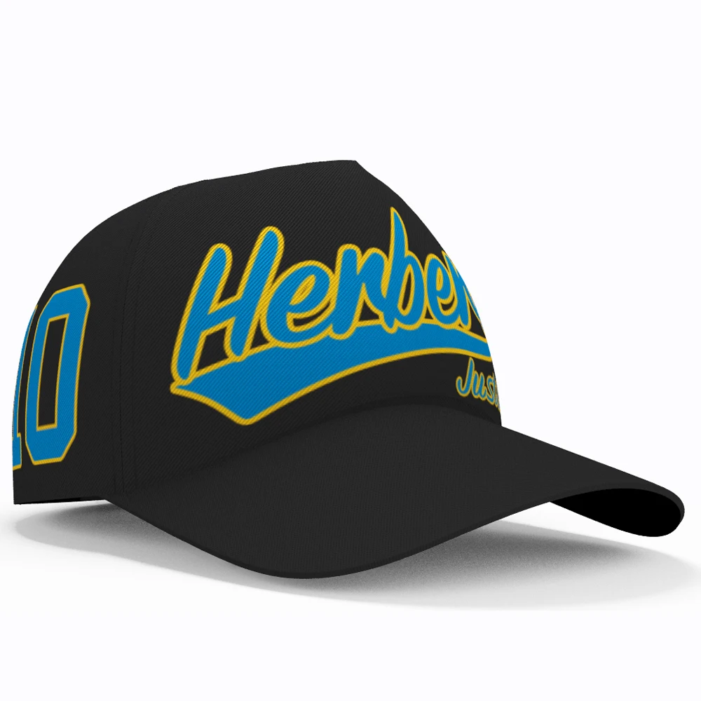 

American Baseball Cap Free Custom Name Number Team Football Herbert Usa Hat Travel Justin Us Flag 10 United States Headgear
