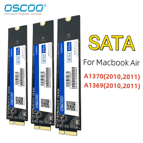MacBook 호환 MacBook Air 2010 2011 A1369 A1370 하드 드라이브 3D TLC NAND 플래시 256GB512GB1TB 기존 SSD 용 OSCOO SATA SSD
