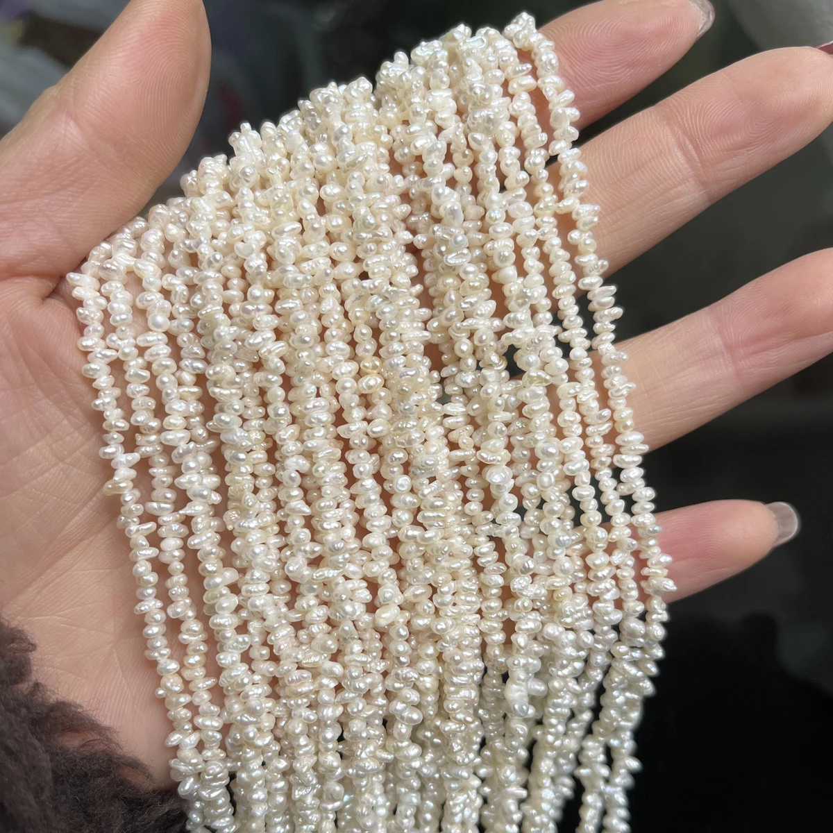 Perles d'eau douce ovales blan - Jewelry Making Raw Materials avis et prix