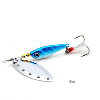 Spinner Spoon Metal Fishing Lure 9g 13g 16g Crankbait Spoon Artificial Baits Wobbler Rotating Bait with Treble Hooks