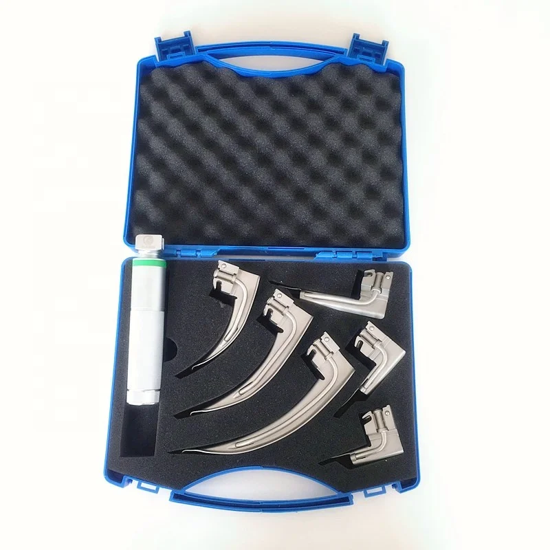 Reusable Anesthesia Fiber Optic Laryngoscope Set For Both Adult And Pediatric Intubation