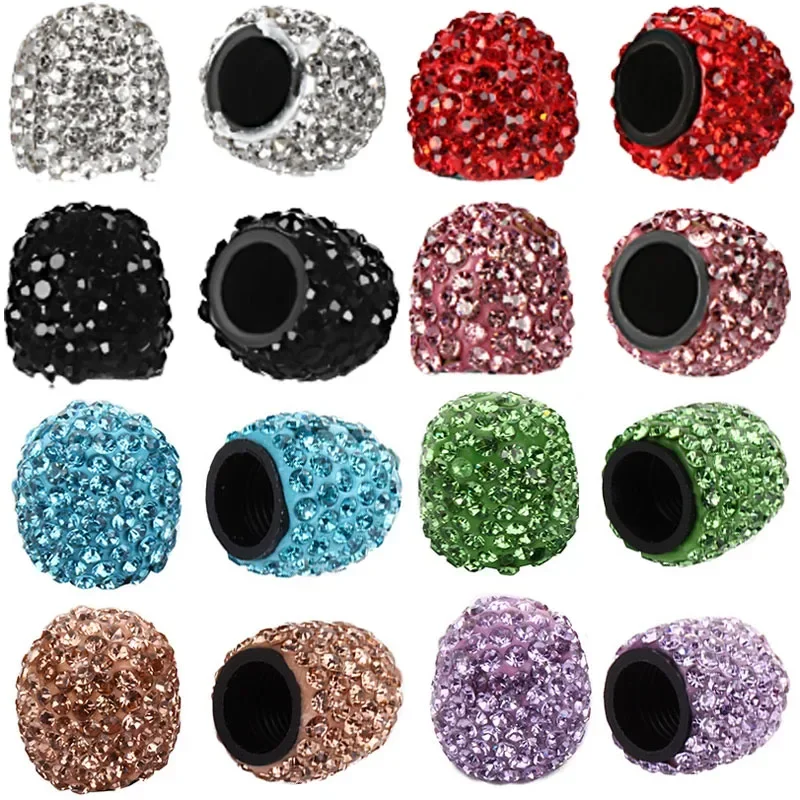 4Pcs Diamond Crystal Universal Car Tire Valve Caps Car Dustproof Valve Stem Caps Protective Cap Automobiles Decor Accessories