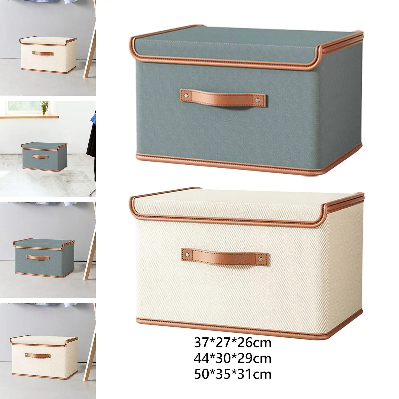 Storage Bin with Lid Dog Toys Organizer Folding Cube Container Storage Basket for Clothes Comforters Pants Nursery Bathroom