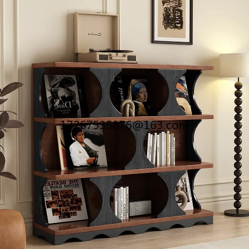 

Retro bookcase living room display cabinet locker high-end French medieval entrance bedroom locker decorative cabinet