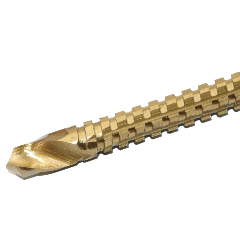 6 pezzi Set di punte da trapano Acciaio ad alta velocità Punzonatura del legno Scanalatura Strumenti per la lavorazione del legno Punta da trapano elicoidale per scanalatura in metallo multifunzione