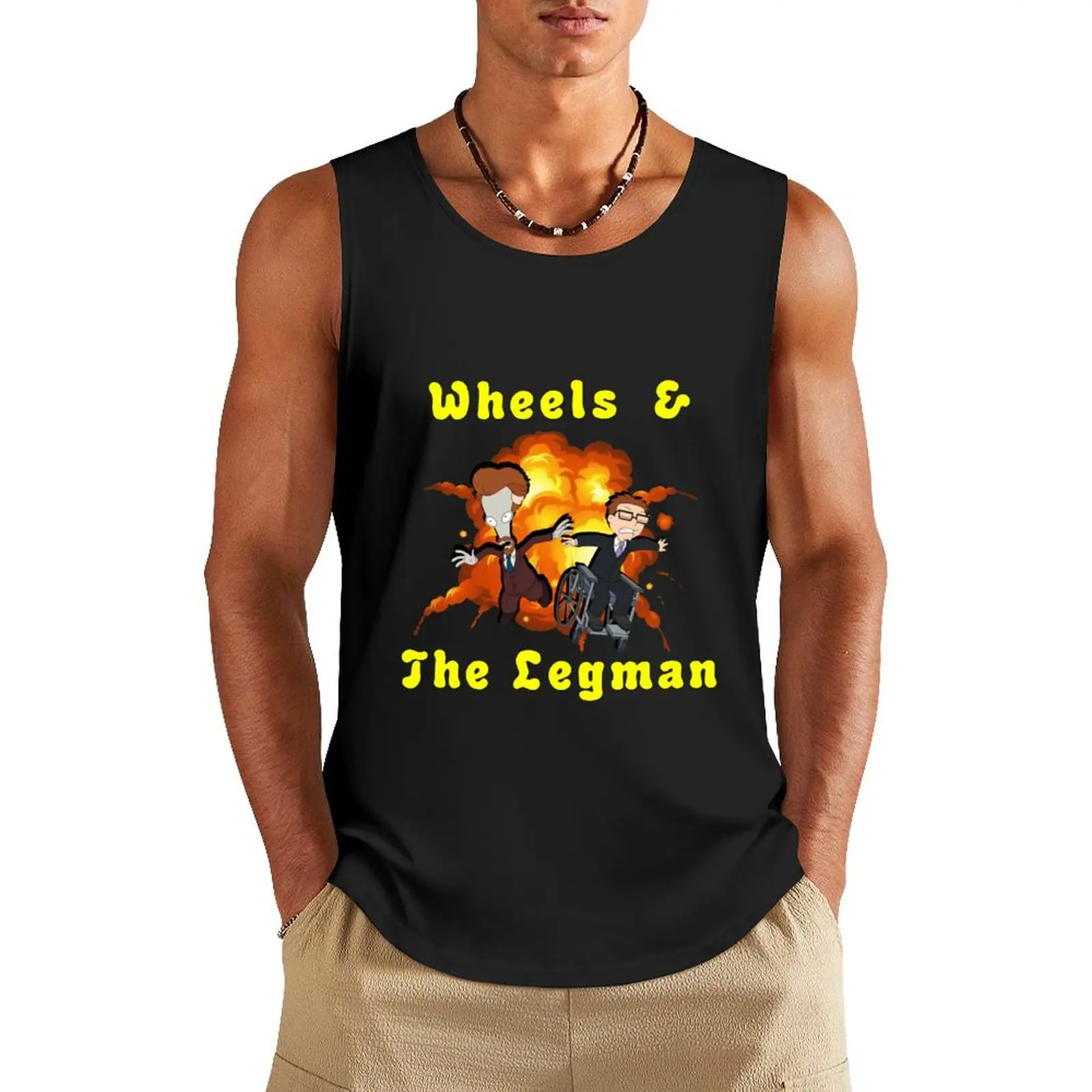 Wheels and the Legman Tank Top bodybuilding men clothes Sportswear for men clothes for men