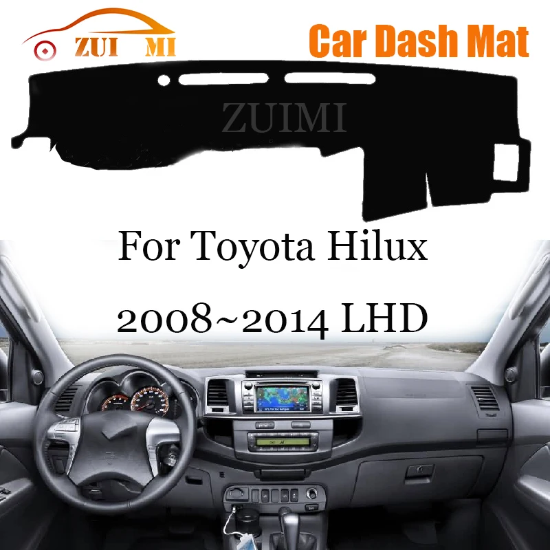 ZUIMI Dashboard Cover Dash Mat Dashmat For Toyota Hilux Vigo Revo LHD RHD Dash Board Cover Pad Sun Shade