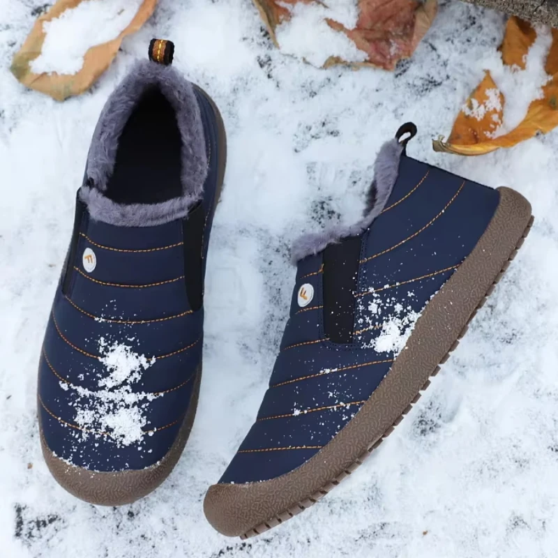 Winter Men's Boots Black Casual Shoes Warm and Non Slip Walking Shoes Outdoor Rubber Soles 2025 Comfortable Snow Boots for Women