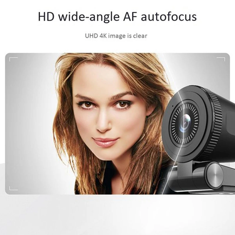 4K Webcam Ultra-High-Definition 30FPS Computer Camera Super Wide-Angle Field Of View For Mac Laptop Desktop