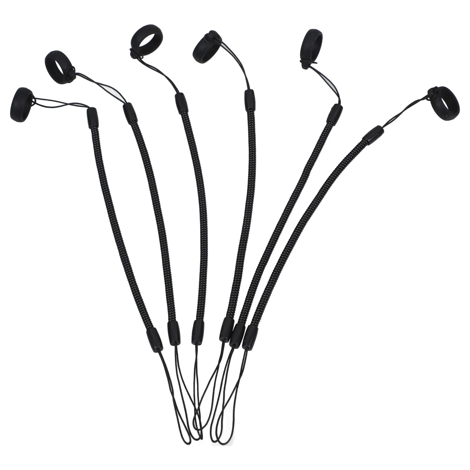 6 قطعة قلم مضاد للخسارة مشبك قابل للسحب حامل سيليكون أسود قلادة للممرضات والأطباء والمعلمين وعمال البناء