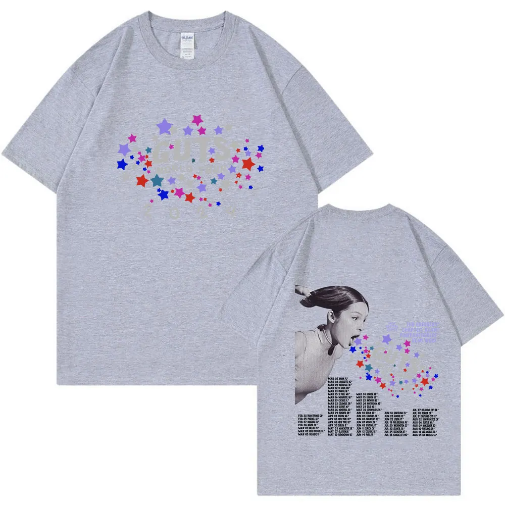 Vintage Sour Vampire Guts 2024 World Concert Tour T Shirt Men Women Fashion Hip Hop T-shirts Harajuku Casual Oversized T-shirt image 5