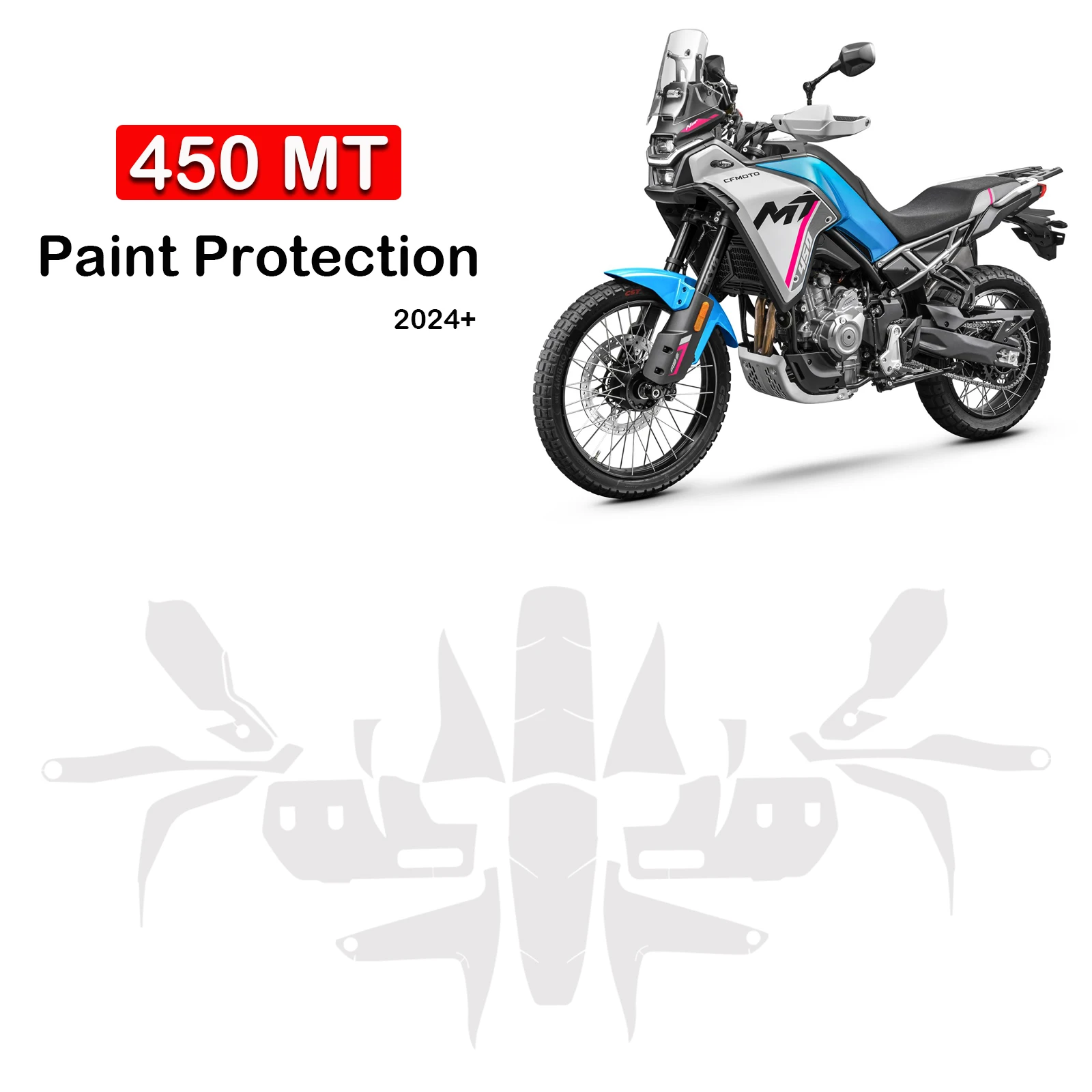 

Paint Protection For CFMOTO 450 MT PPF Complete Paint Film Fairing TPU Nanomaterials Protection Kit 450MT Tank Stickers 2024