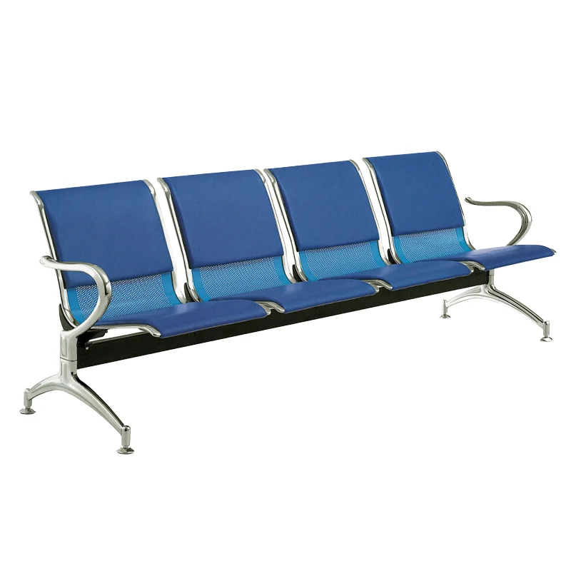 Stainless Steel Tandem 3/5 Seater Public Waiting Chair  Gang Bench for Airport Hospital Park Wait Areas