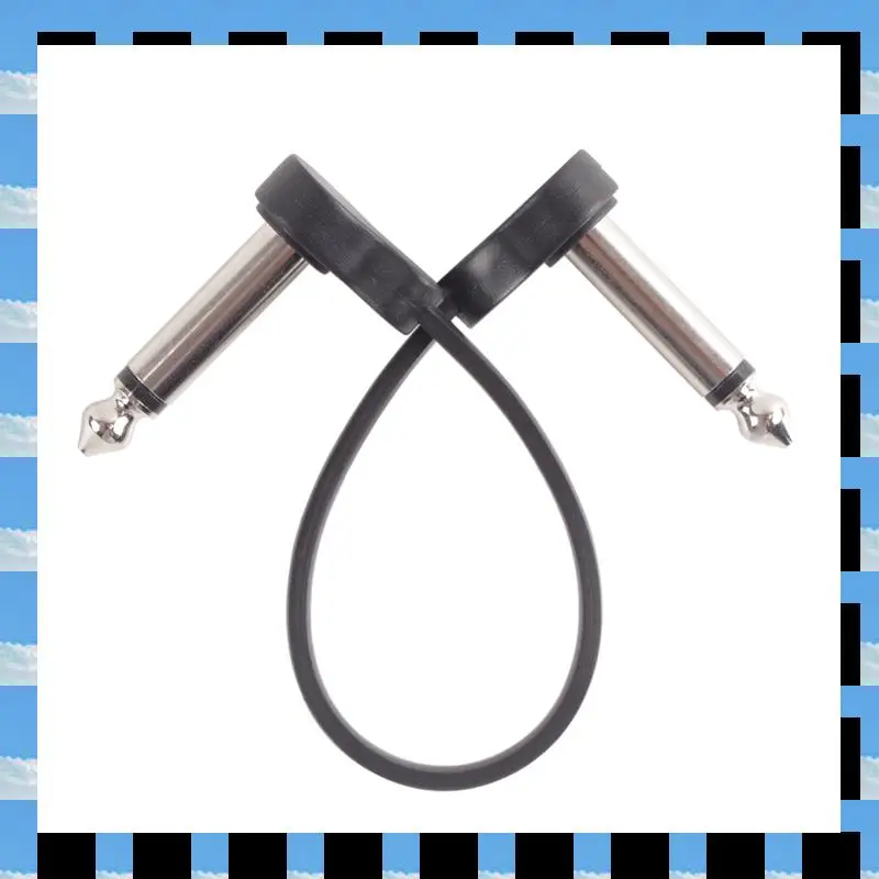 ABME 6 แพ็ค 16 ซม.กีตาร์แพทช์แบนสายเคเบิลเครื่องดนตรีกีตาร์สายเคเบิลตัวเชื่อมต่อสายแพทช์
