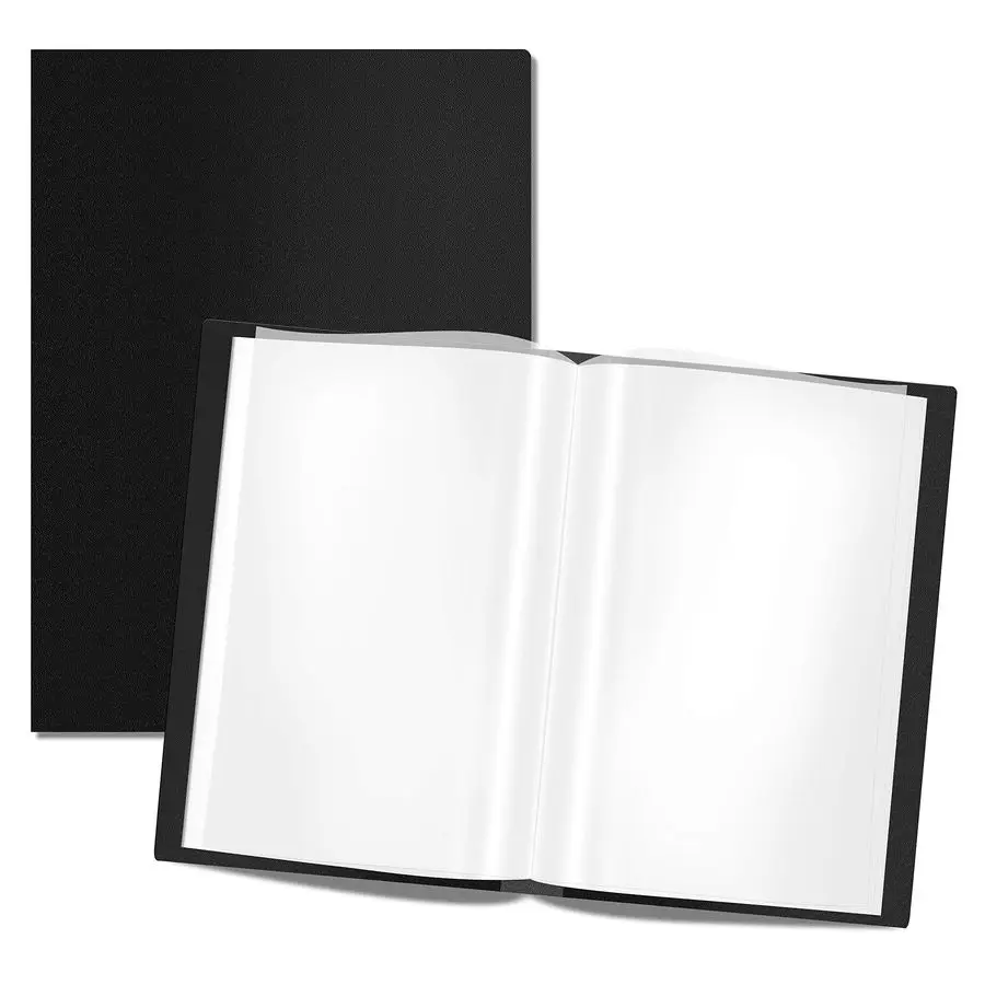 

Book 40 Clear Pockets Sleeves Protectors Art Portfolio Clear Book for Artwork, Report Sheet, Letter Can Accommodate 24.2 X 18.4i
