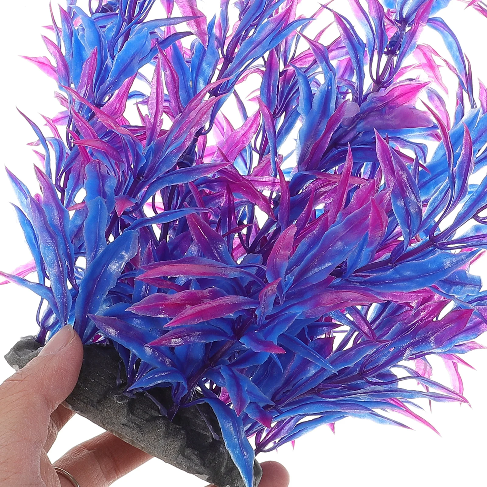 

Aquarium Decorations Lifelike Fake Plants for Fish Tank Realistic Modeling Grass Volcanic Faux Plant Plastic Safe Durable
