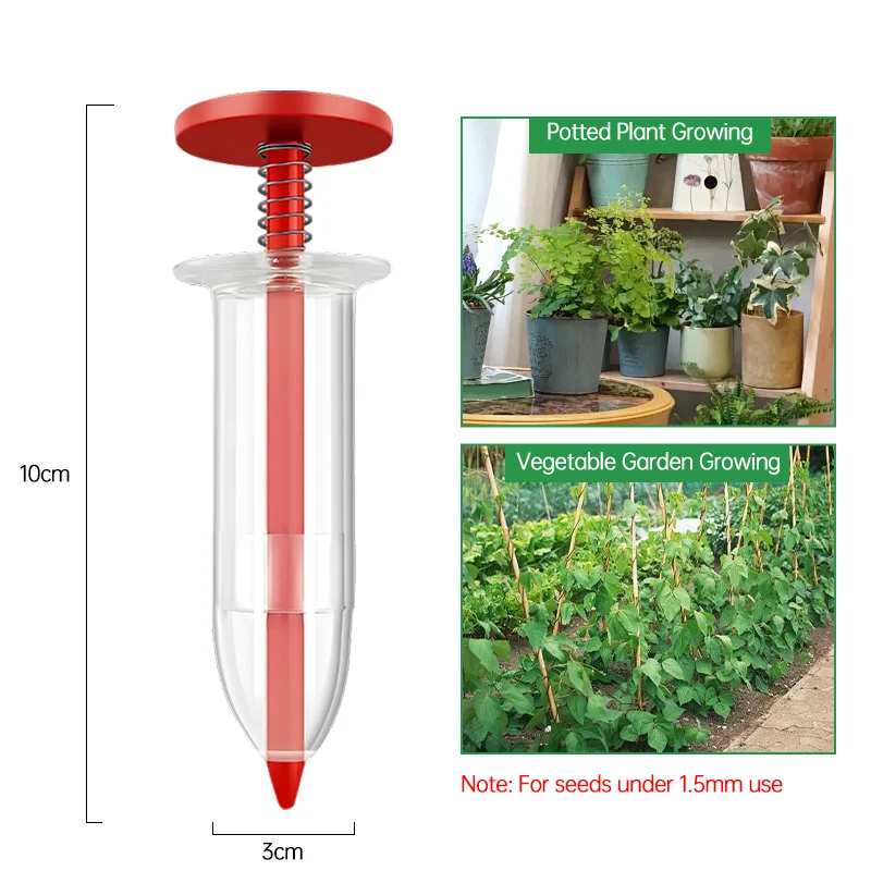 أداة بذر يدوية صغيرة 2 في 1 ضرورية لزراعة الحدائق والأواني والأسرة مستلزمات البستنة البلاستيكية ABS المتينة