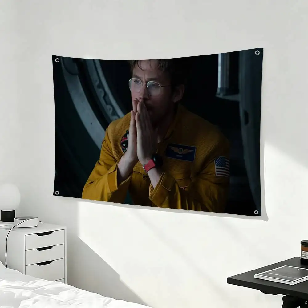 R-Ryan Gosling Project Hail Mary Sci-Fi Novel  Flag Suitable For Party Club Outdoor Interior Wall Decoration Banner Fans Gift