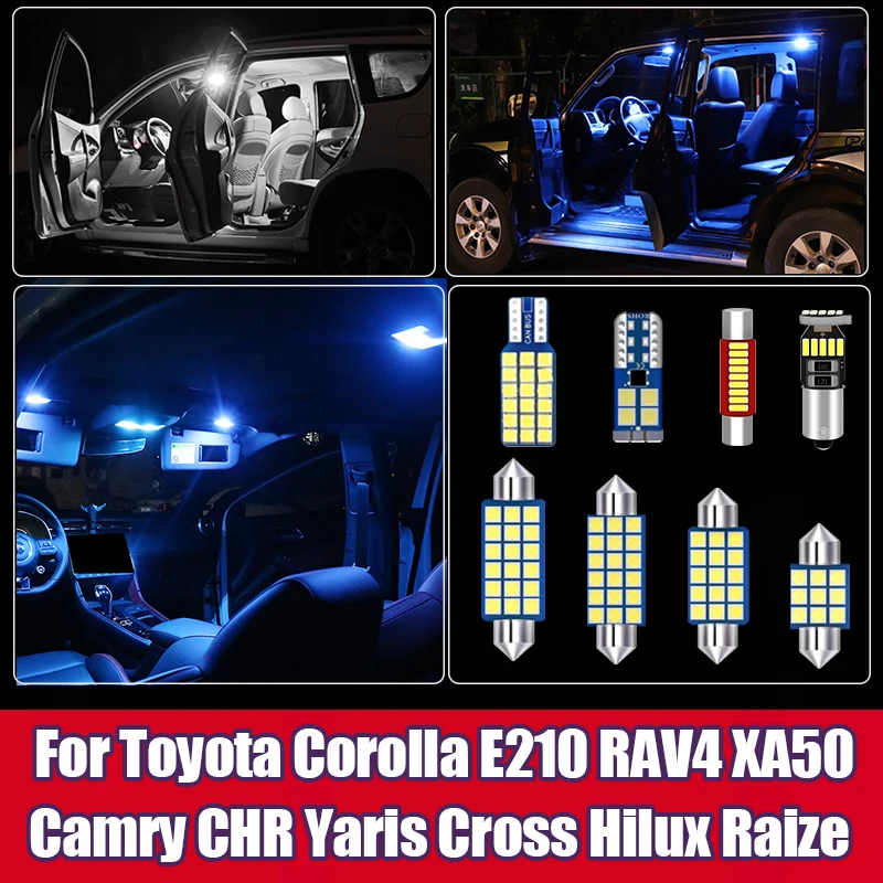 

For Toyota Corolla E210 RAV4 XA50 Camry XV70 CHR Yaris Cross Hilux Raize 2018 2019 2020 2021 2022 2023 Car LED Light Accessories