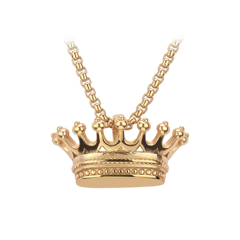 

Fashion Personality Crown Pendant Necklace Charm Men's Necklace Metal Rock Accessories Gift Hip Hop Punk Jewelry Wholesale