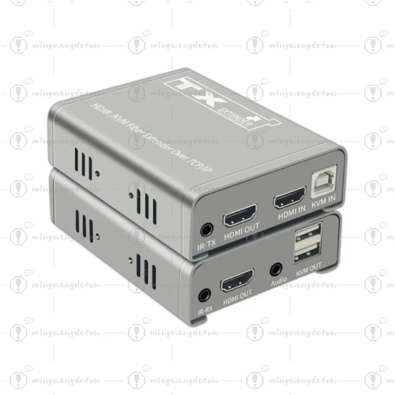 HDMI KVM Fiber Optic Extender, 20KM 1080P Fiber Transceiver, USB Keyboard Mouse Extension Optical Converter for Remote