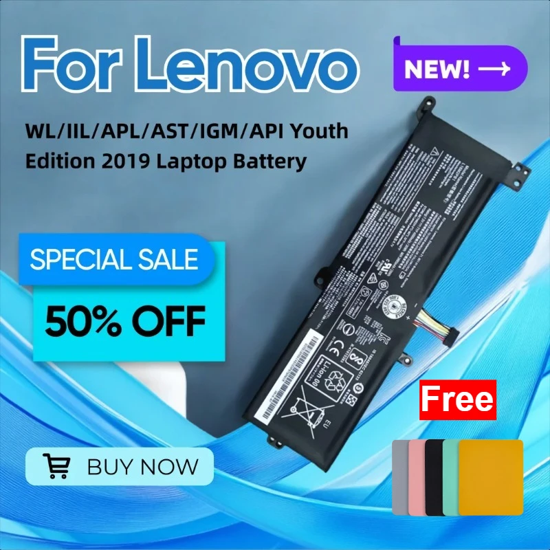 

Для Lenovo Xiaoxin-14IWL/IIL/APL/AST/IGM/API Youth Edition 2019, аккумулятор для ноутбука, коврик для мыши на вынос