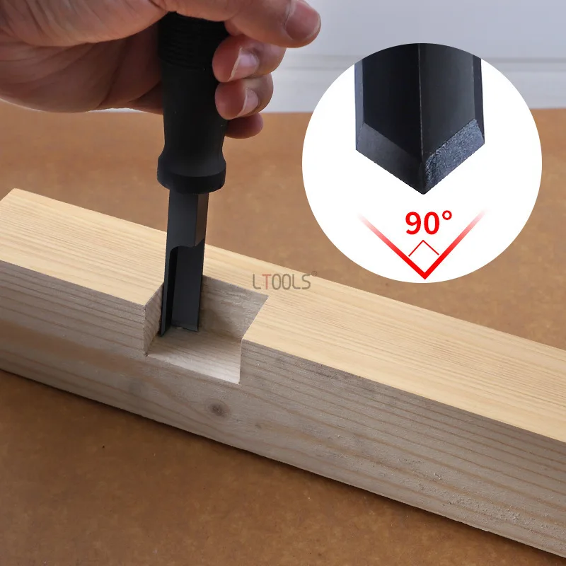 Imagem -02 - Multipurpose Woodworking Cinzel Gouges Knockable Ângulo Cinzel Madeira Slotting Ferramentas Manuais Escultura 90 °