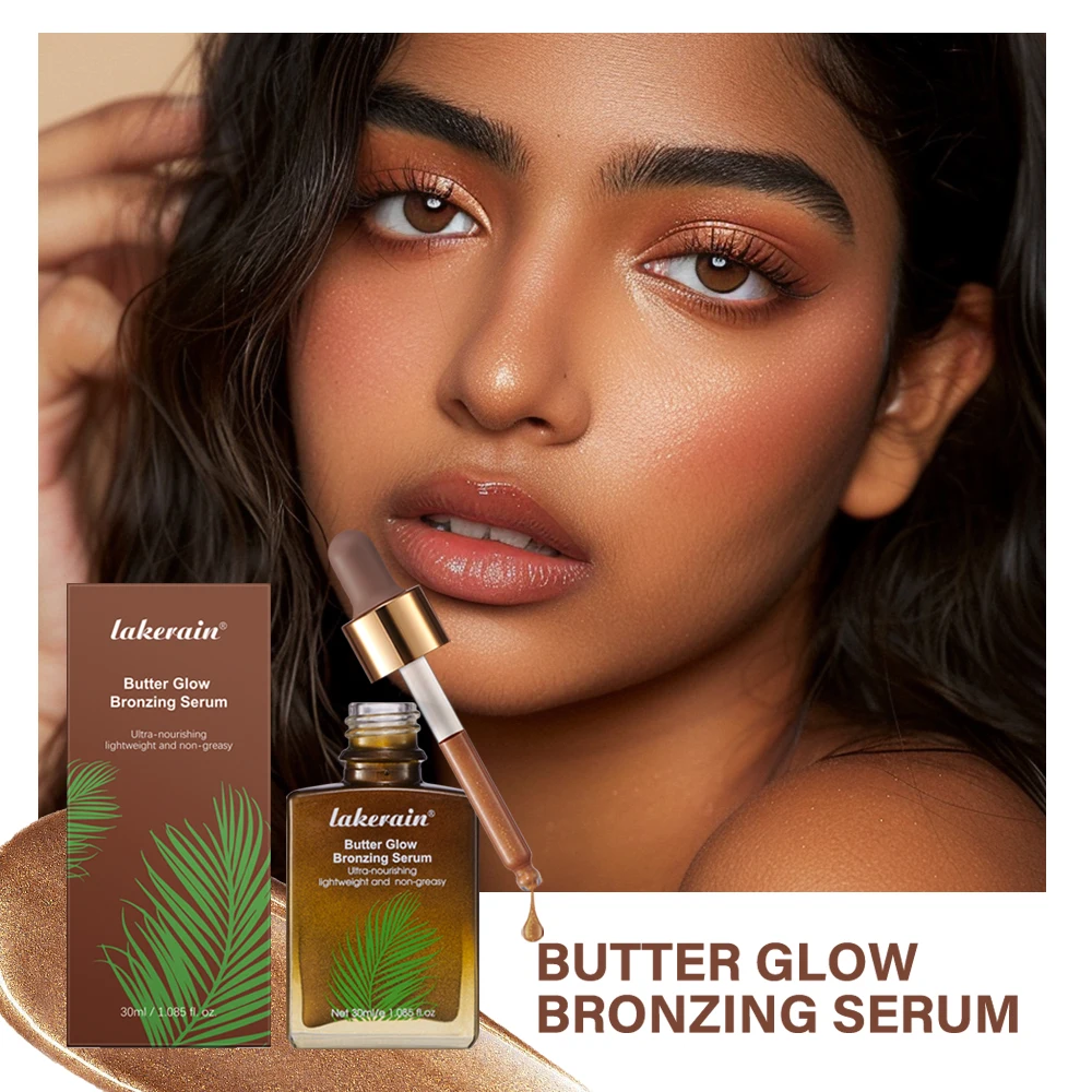 Butter Glow Bronzing Serum Lightweight Radiance Boosting Bronzer Essence Non-Greasy Sunkissed Natural Glow Flawless Bronze Finis