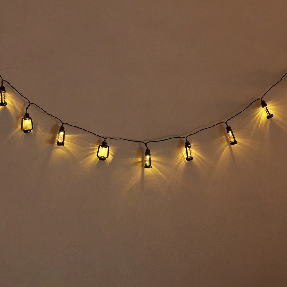 Retro Lantern String Lights 3M Mini Kerosene LED Festive Kerosene Lamp String For Halloween Halloween Christmas KTV