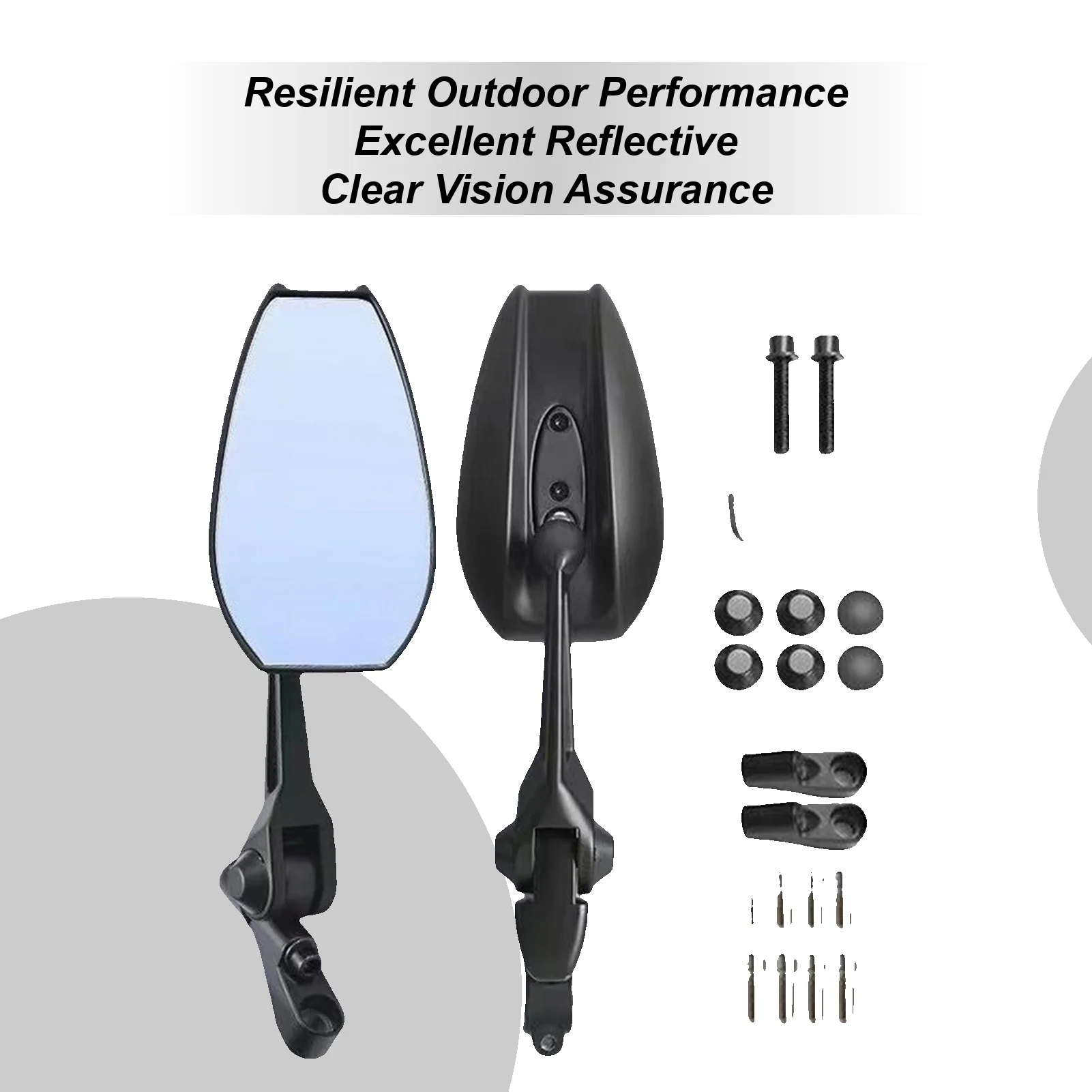 

Motorcycle Rearview Mirror Motorcycle Mirrors Anti-glare High Definition Vibration Resistant Reflector for Commuting Mountain
