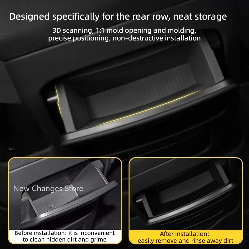 Suitable for Zeekr 7X 2025 2026 Rear Exhaust Vent Storage Box Silicone Anti Dirt Protective Cover Interior Modify Accessories