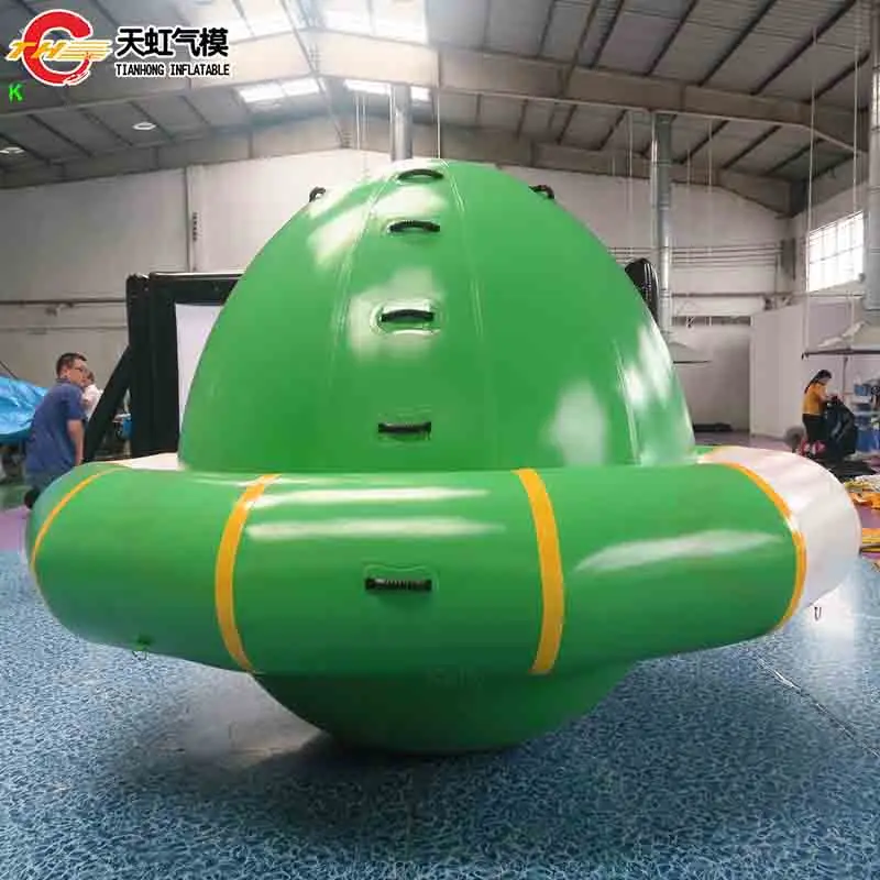 Schneller Luftversand, 3 m/4 m Durchmesser, riesiger aufblasbarer Wasserspinner für Wasserpark, kommerzielles aufblasbares Wasserspielzeug für Erwachsene