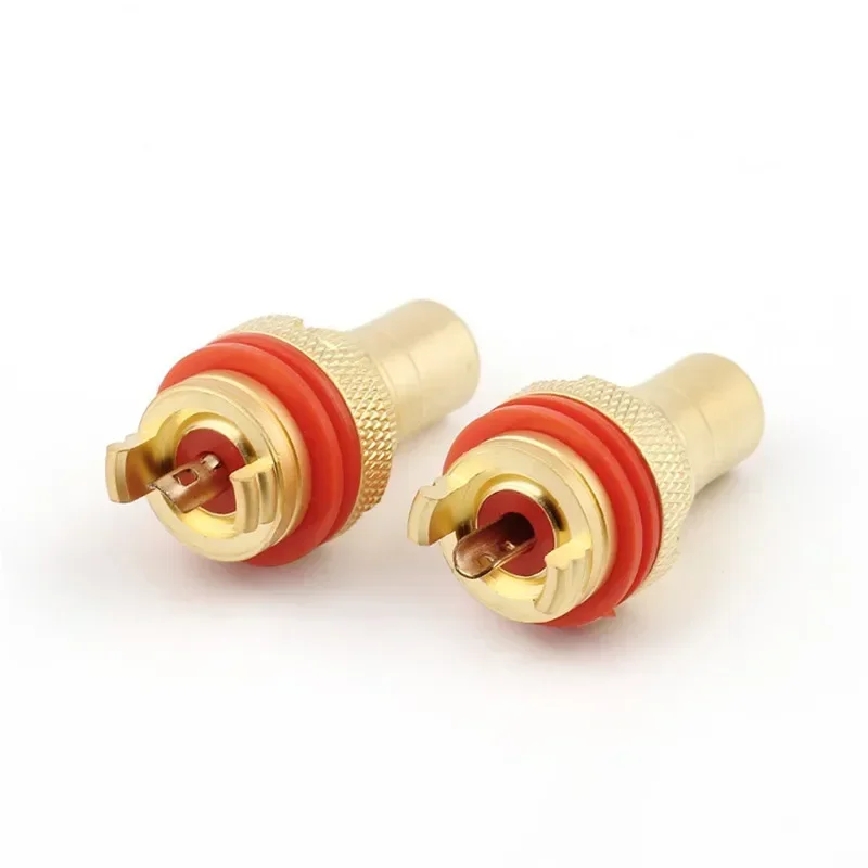 RCA Connector Female Socket Chassis Panel Mount Speaker Terminal Connectors Bright Dumb Rhodium Plated Jack HiFi Audio Plug