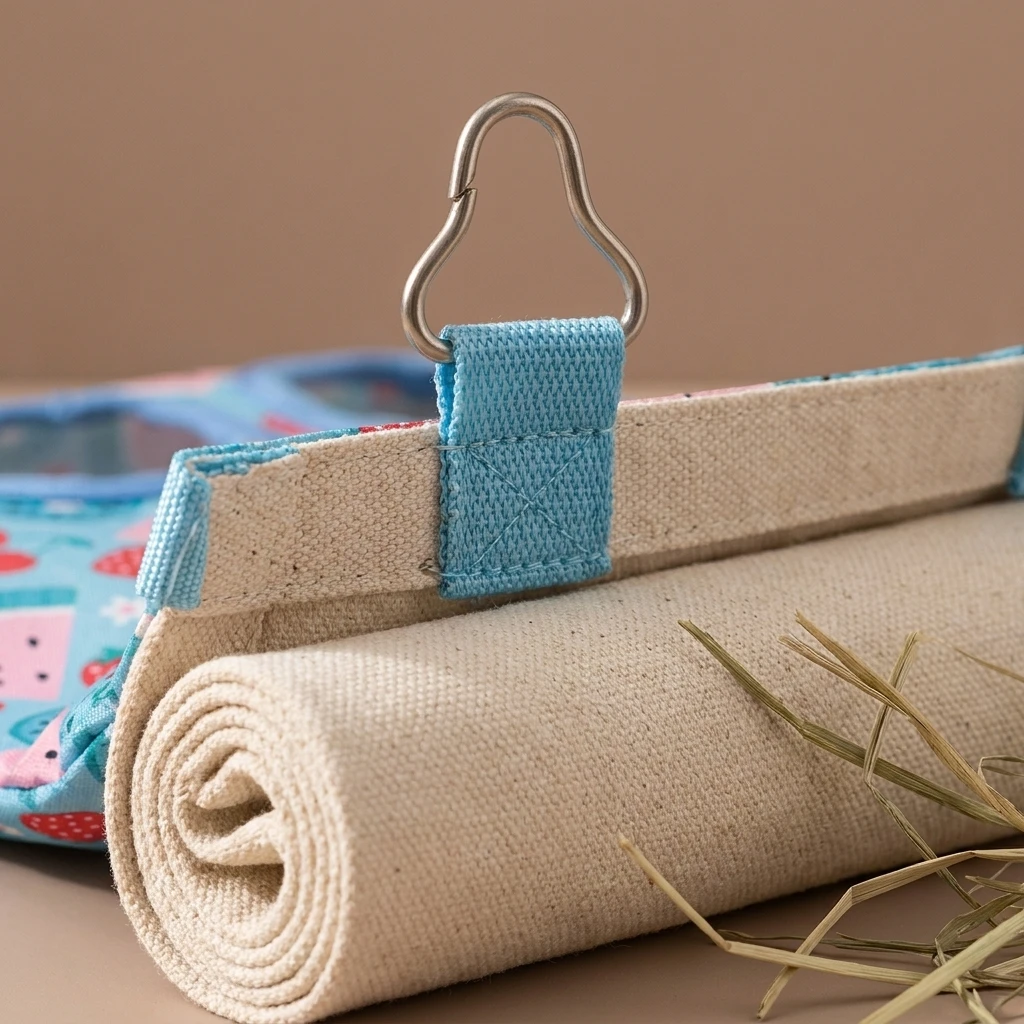 2 Hole/3 Hole Hanging Hay Feeder Bag Breathable Oxford Cloth Feed Pouch Large Capacity Storage Sack for Rabbit Guinea Pig Cage F