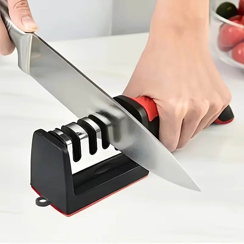 Household Handheld High-Speed Knife and Scissor Sharpener, Tungsten Steel Multi-Functional Sharpening Tool
