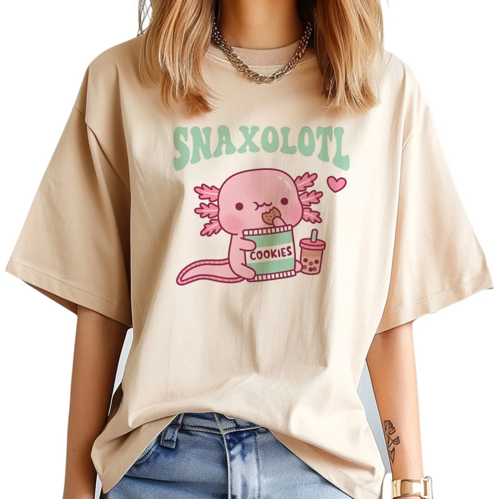 

Axolotl t shirt women graphic manga funny t shirt girl 2000s anime harajuku clothing