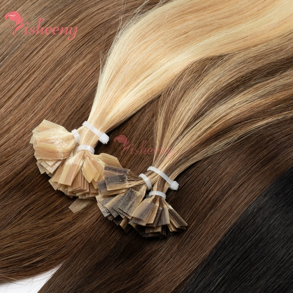 الانصهار الكيراتين طرف مسطح وصلات شعر بشري حقيقي طبيعي مستقيم قبل المستعبدين الشعر على كاسبل 50 فروع/حزمة خفيفة الوزن 30 جرام