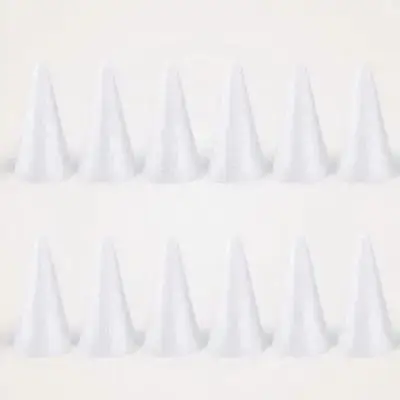 

30pcs Foam Cones 150Mm White Craft Supplies For Diy Christmas Tree Decorations Polystyrene Cone Shape Handmade Ornaments