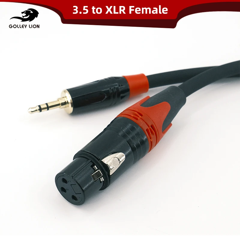 

GOLLEY LION XLR Female to 3.5mm Cable Connect Professional Microphone to Smartphone, Laptop, Voice Recorder for Mobile Recording