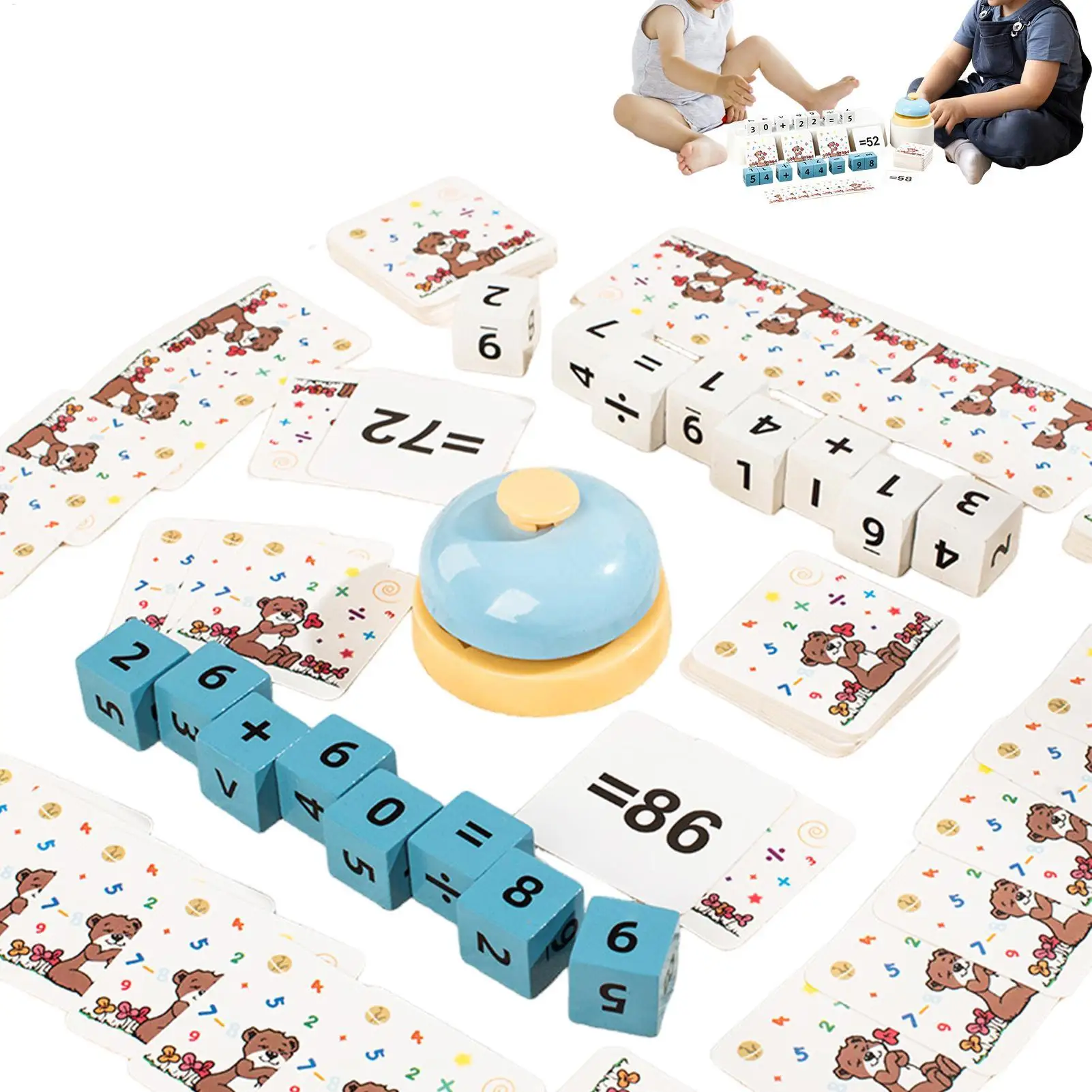 บล็อกตัวเลขไม้ ปริศนาของเล่นเสริมพัฒนาการแบบมอนเตสซอรี่ ของเล่นเด็กเรียนรู้คณิตศาสตร์ ชุดบล็อกเสริมทักษะ ของเล่นเสริมพัฒนาการเด็กเล็ก