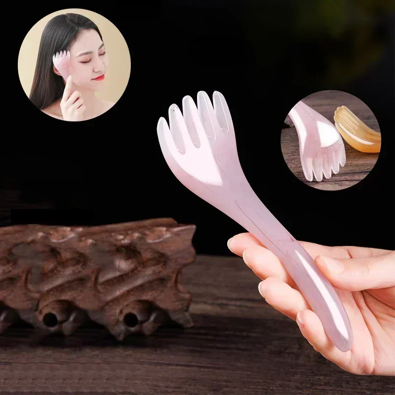 

Resin Head Massager Scalp Gua Sha for Body Neck Leg Massage Five-claw Head Scraping Stick Massage Scraping Claw Massage Visage