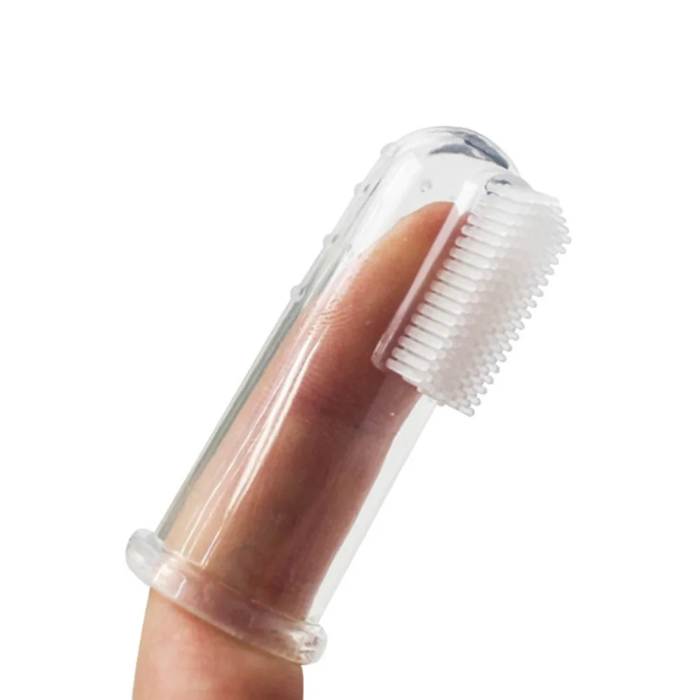 Super Soft Pet Finger Toothbrush Teddy Dog Brush Bad Breath Tartar Teeth Care Tool Dog Cat Cleaning Silicagel Pet Supplies view 4