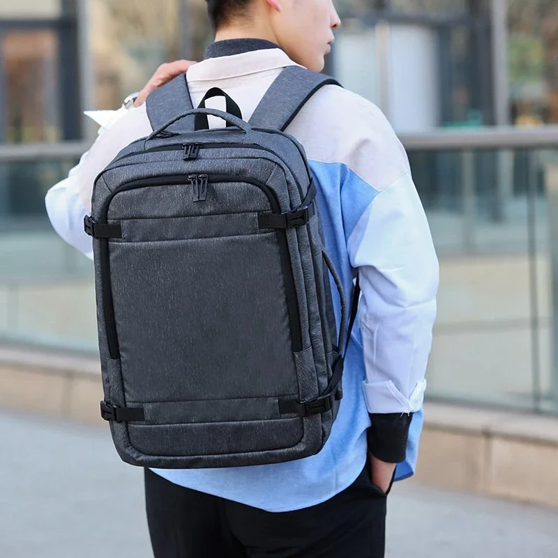 Mochila De Negocios con carga USB para hombre, bolsa trasera impermeable para ordenador portátil, morral antirrobo de lujo para jóvenes