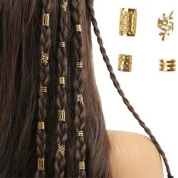 40/80PCS Elegant Hollow Out Hair Rings For Women Girls DIY Hair Accessories Loc Hair Jewelry for Braids