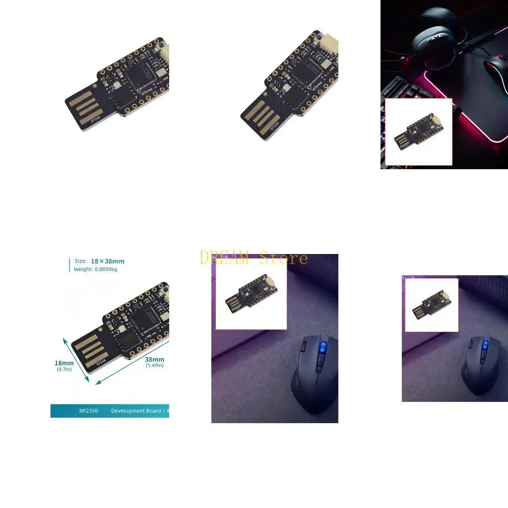 USB-A RP2350 Board with GPIO Header Holes for Code Study Work Best Sale
